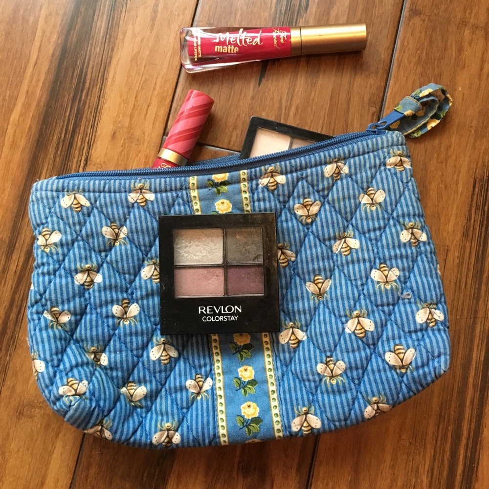 Vera Bradley Bumblebee Print Medium Zip Pouch